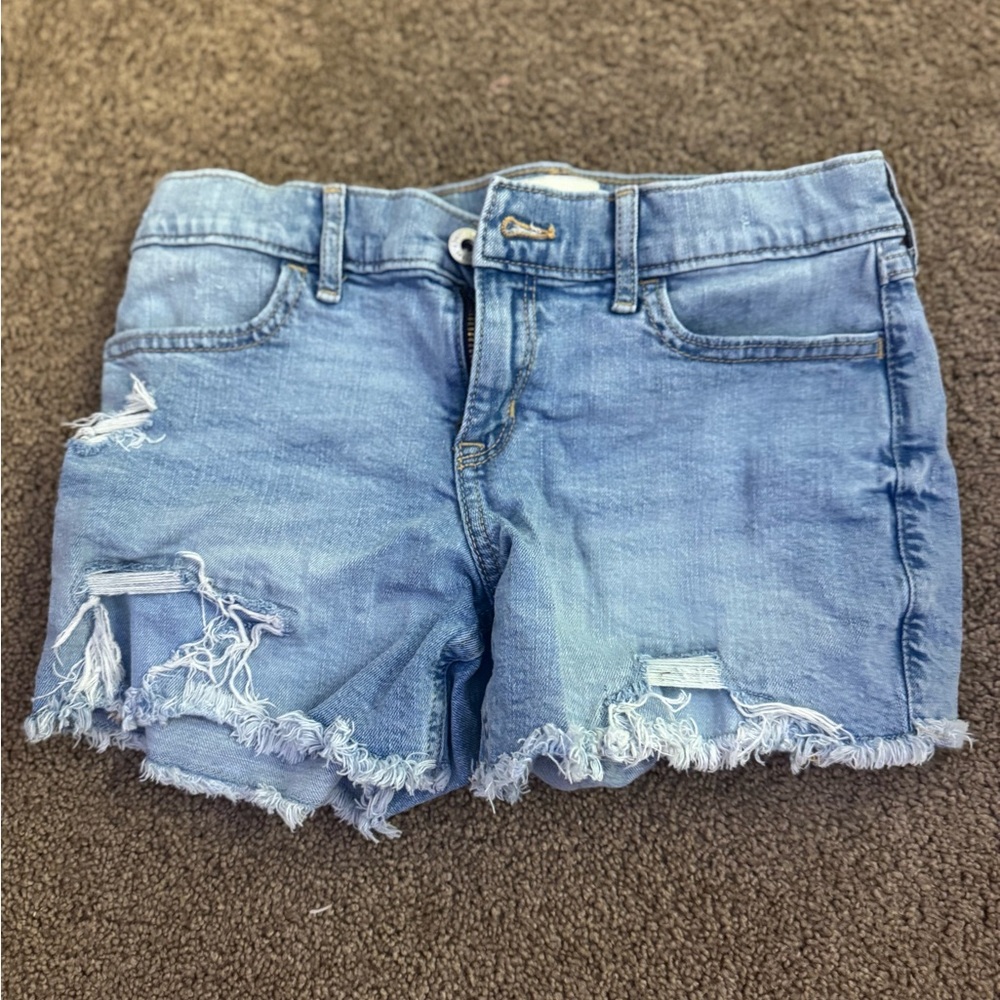 A&F kids Low rise denim midi shorts